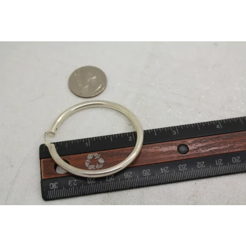 .925 S.S. LARGE SOLID SILVER HOOP Earrings 2 1/8