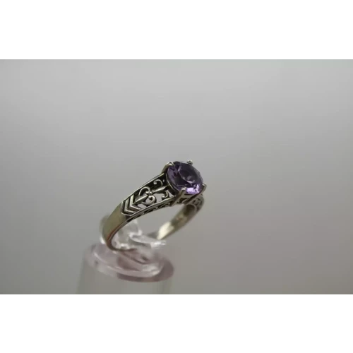 .925 S.S. LAVENDER SAPPHIRE FILIGREE ring size 8.75