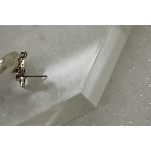 .925 S.S. MARCASITE BLUE TOPAZ CITRINE CRESCENT MOON & STAR dangle