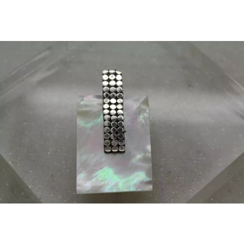 .925 S.S. & MOTHER OF PEARL RECTANGLE MODERNIST pendant
