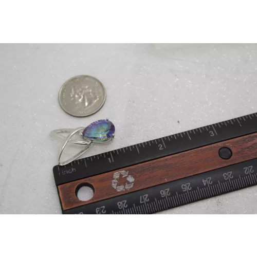 .925 S.S. RAINBOW CZ TRIQUERTA KNOT pendant