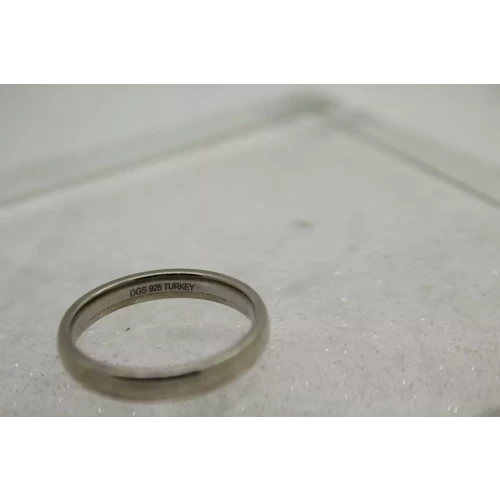 .925 S.S. SOLID SILVER 4mm wide WEDDING BAND size 12