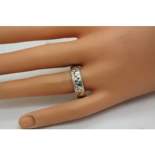 .925 S.S. SOUTHWESTERN GEOMETRIC DESIGN BAND size 12 #