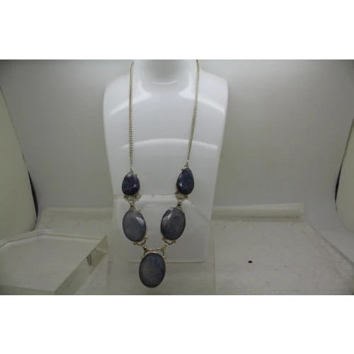 .925 S.S. SOUTHWESTERN STYLE PURPLE SODALITE necklace 18