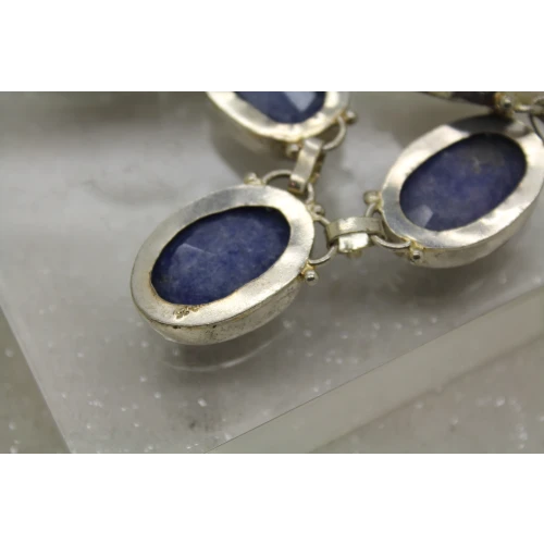 .925 S.S. SOUTHWESTERN STYLE PURPLE SODALITE necklace 18