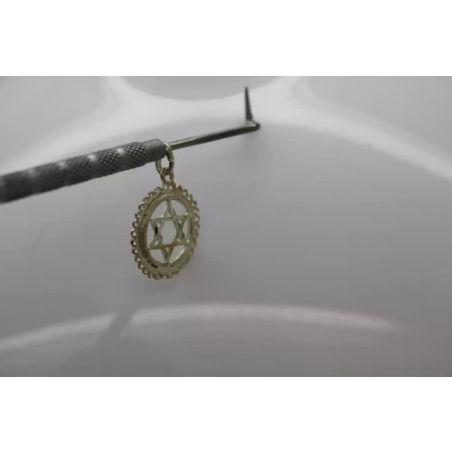 .925 S.S. STAR OF DAVID DIAMOND CUT pendant