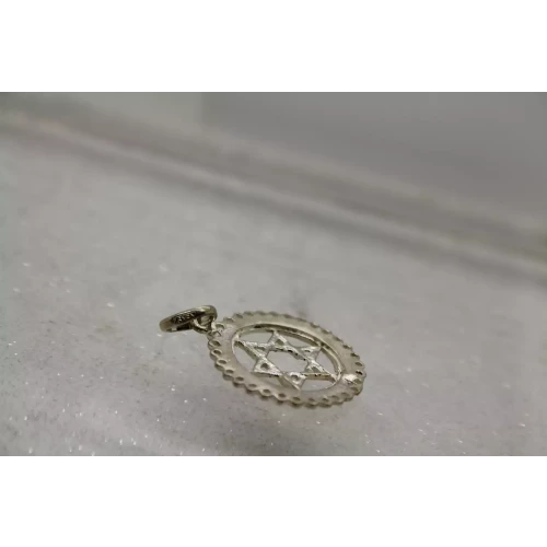 .925 S.S. STAR OF DAVID DIAMOND CUT pendant