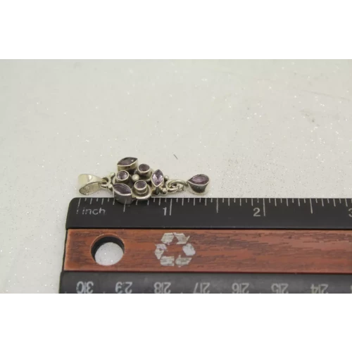 .925 S.S. TANZANITE CLUSTER UNIQUE DESIGN pendant