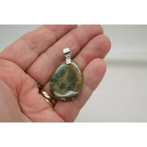 .925 S.S. TEARDROP MULTI COLOR OCEAN JASPER pendant