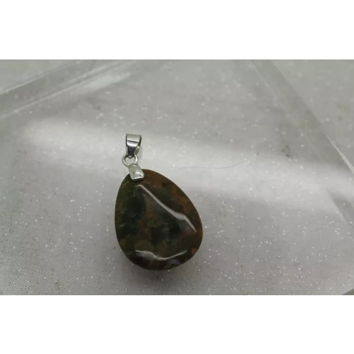 .925 S.S. TEARDROP MULTI COLOR OCEAN JASPER pendant (2)