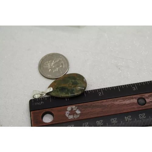 .925 S.S. TEARDROP MULTI COLOR OCEAN JASPER pendant (4)