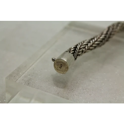 .925 S.S. THICK WHEAT CHAIN BRAIDED DESIGN bracelet 8 1/2