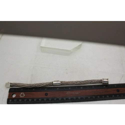 .925 S.S. THICK WHEAT CHAIN BRAIDED DESIGN bracelet 8 1/2