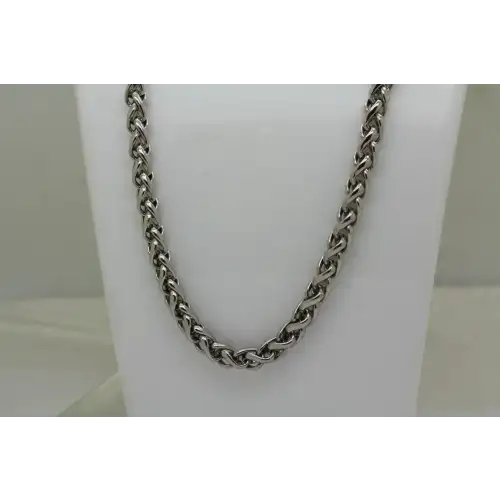 .925 S.S. THICK WHEAT CHAIN necklace 18