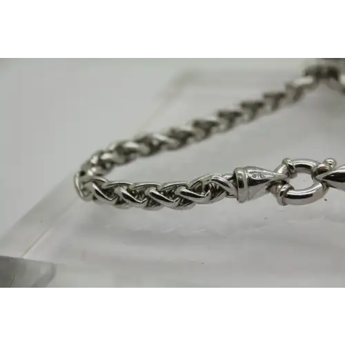 .925 S.S. THICK WHEAT CHAIN necklace 18