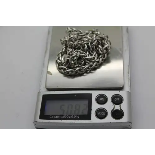 .925 S.S. THICK WHEAT CHAIN necklace 18
