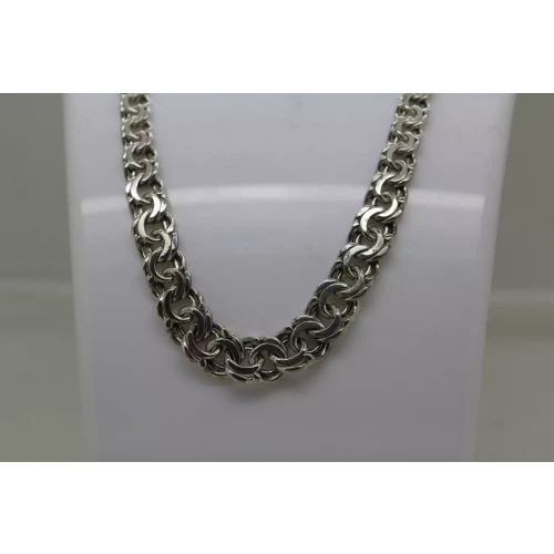.925 S.S. UNIQUE FANCY GRADUATED LINK DESIGN necklace 17