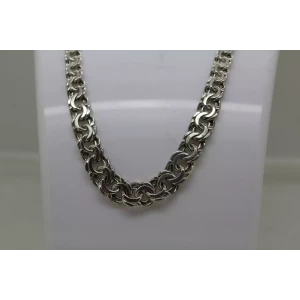 .925 S.S. UNIQUE FANCY GRADUATED LINK DESIGN necklace 17