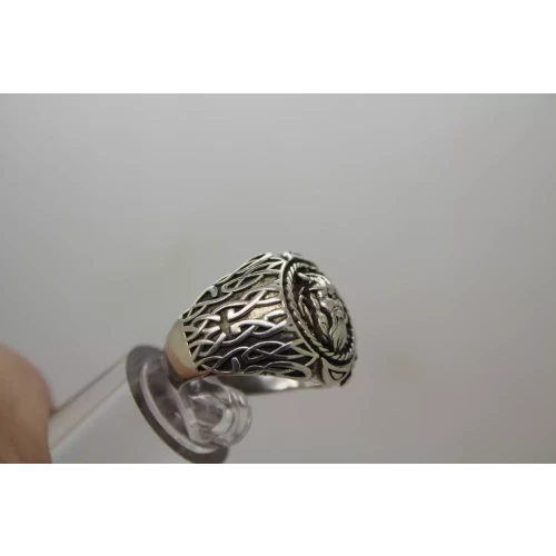 .925 S.S. VIKING WARRIOR BERSERKER BARBARIAN NORSE ring size 9