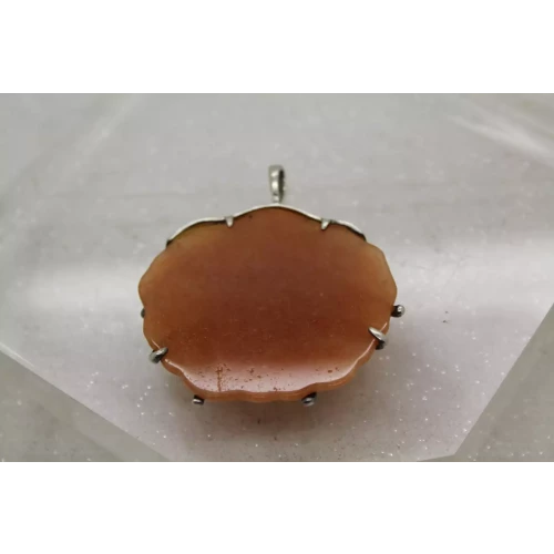.925 S.S. VINE DESIGN WRAPPED CARNELIAN Large Pendant