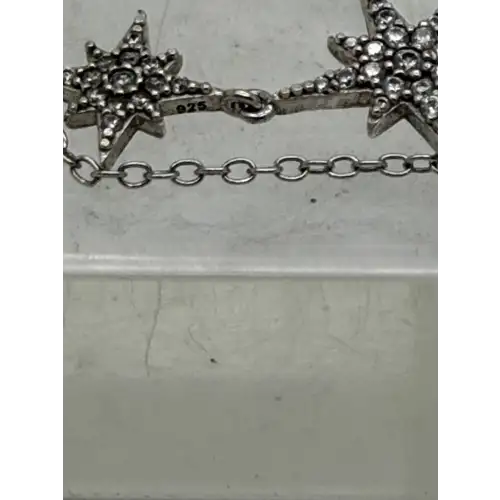 .925 S.S. WHITE SAPPHIRE CHRISTMAS NORTH STAR 3 STAR necklace (4)