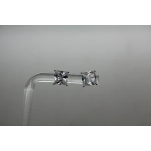 .925 Sterling Silver CLEAR CZ STUD earrings