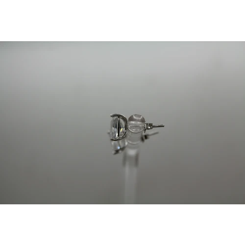 .925 Sterling Silver CLEAR CZ STUD earrings
