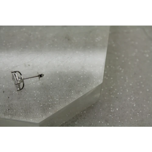 .925 Sterling Silver CLEAR CZ STUD earrings