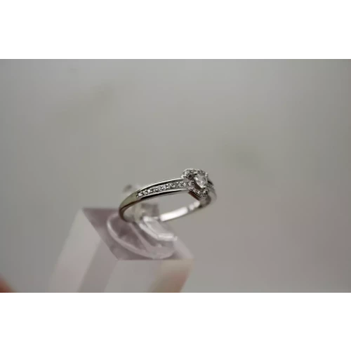 .925 Sterling Silver CZ HEART BAND ring size 7.5