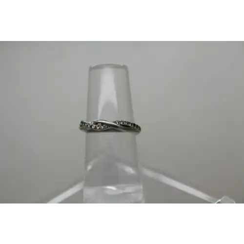 .925 Sterling Silver DIAMOND BRAIDED DESIGN BAND ring size 5.25