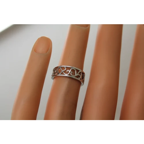 .925 Sterling Silver FILIGREE BAND TOE RING size 4