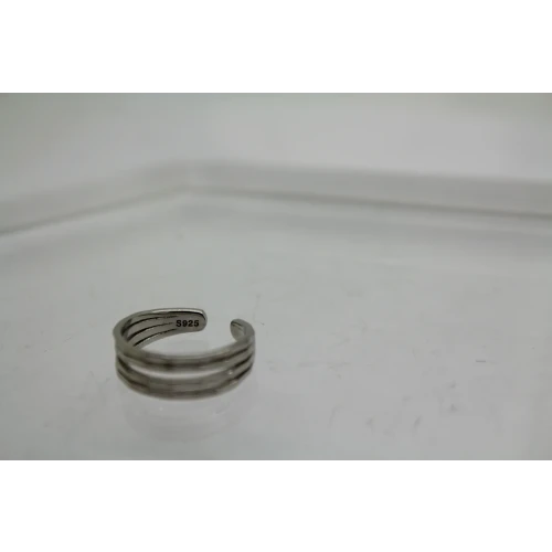 .925 Sterling Silver MULTIPLE RING DESIGN BAND TOE RING size 3.5