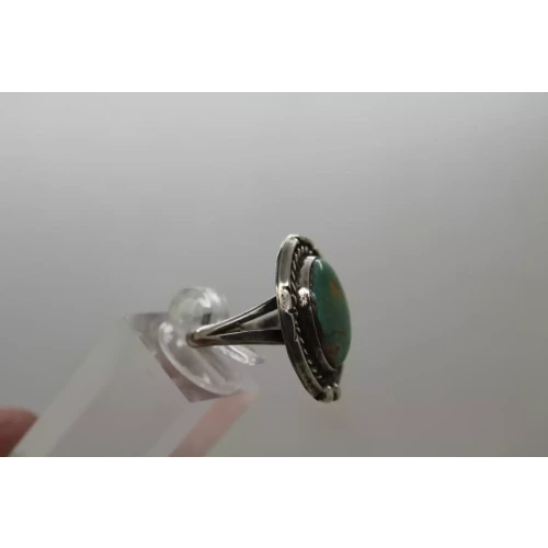 .925 Sterling Silver TURQUOISE NATIVE AMERICAN ring size 6.25