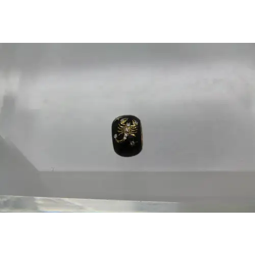 ADINA REYTER 14k Y.G. ZODIAC CERAMIC DIAMOND GEMINI BIG BEAD #