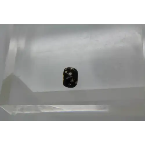 ADINA REYTER 14k Y.G. ZODIAC CERAMIC DIAMOND GEMINI BIG BEAD #