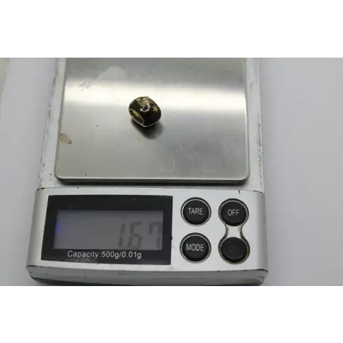 ADINA REYTER 14k Y.G. ZODIAC CERAMIC DIAMOND GEMINI BIG BEAD #