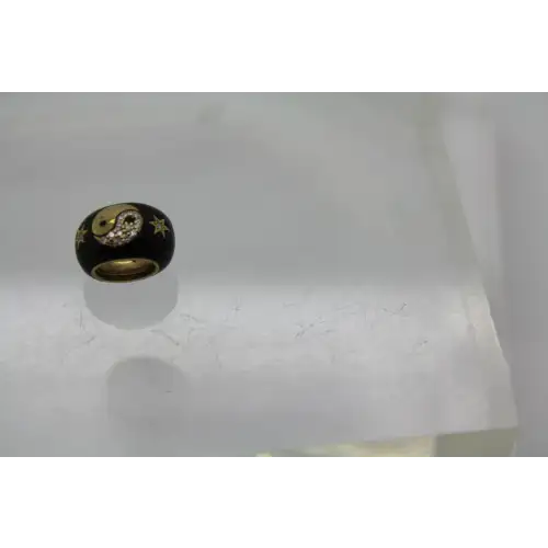 ADINA REYTER 14k Y.G. ZODIAC CERAMIC & DIAMOND SCORPIO BIG BEAD #