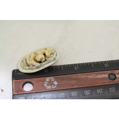 AKR AMY KAHN RUSSELL .925 S.S. CARVED CAT DESIGN clip on 