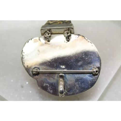 AKR AMY KAHN RUSSELL .925 S.S. CARVED JADE HORSE pendant pin