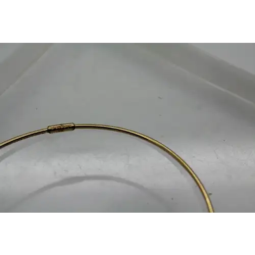 ALEX & ANI 1/20 14k Y.G. ENERGY GREEN DANGLE BANGLE adj.