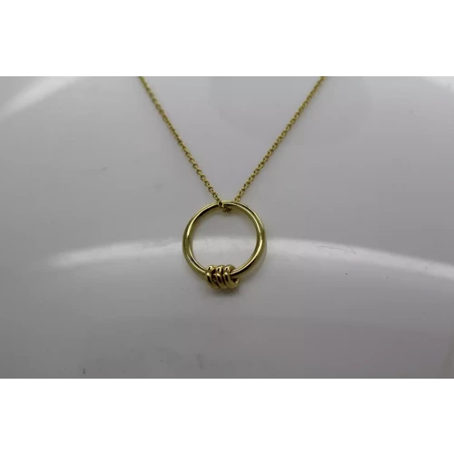 ANIA HAIE Gold Plated .925 S.S. RINGS ON CIRCLE necklace 24