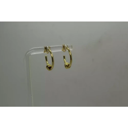 ANIA HAIE Gold Plated .925 S.S. RINGS ON HALF HOOP earrings