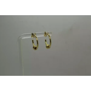 ANIA HAIE Gold Plated .925 S.S. RINGS ON HALF HOOP earrings