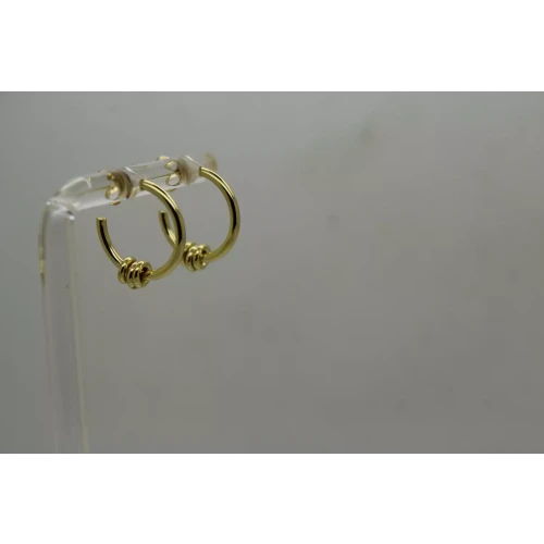 ANIA HAIE Gold Plated .925 S.S. RINGS ON HALF HOOP earrings