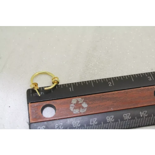 ANIA HAIE Gold Plated .925 S.S. RINGS ON HALF HOOP earrings