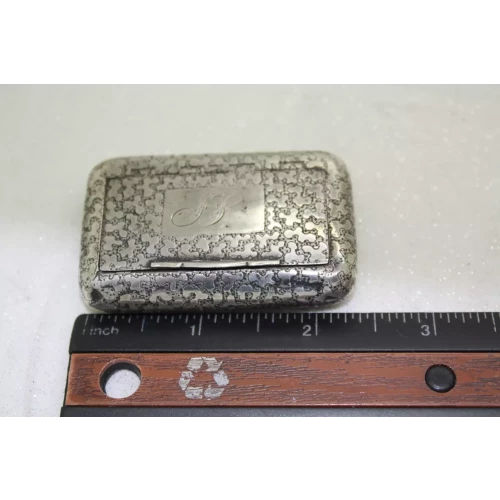 Antique English Gold Wash .925 S.S. PEBBLE DESIGN SNUFF BOX
