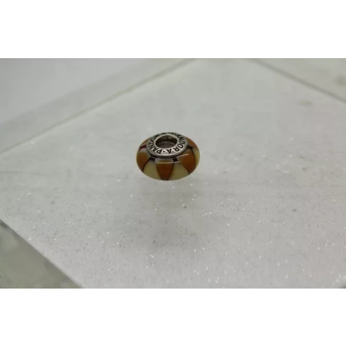 Authentic PANDOR ALE .925 S.S. CAPTIVATING AMBER MURANO charm bead