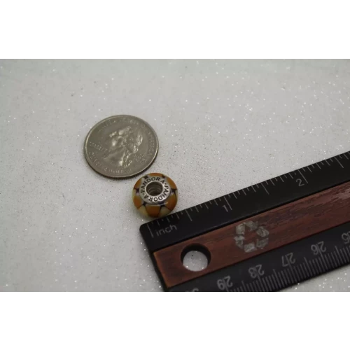 Authentic PANDOR ALE .925 S.S. CAPTIVATING AMBER MURANO charm bead