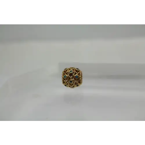Authentic PANDORA 14k Y.G. OCEAN TREASURES RETIRED CHARM #