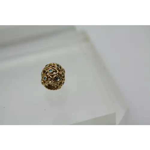 Authentic PANDORA 14k Y.G. OCEAN TREASURES RETIRED CHARM #